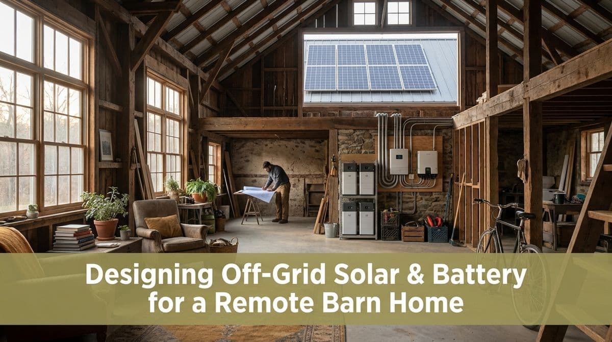 Designing Off-Grid Solar & Battery for a Remote Barn Home image