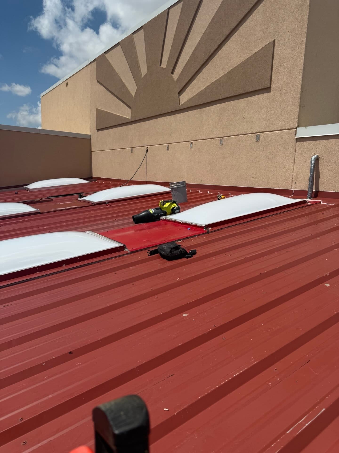 Commercial Skylight Replacement on a Metal Roof in Odessa TX image