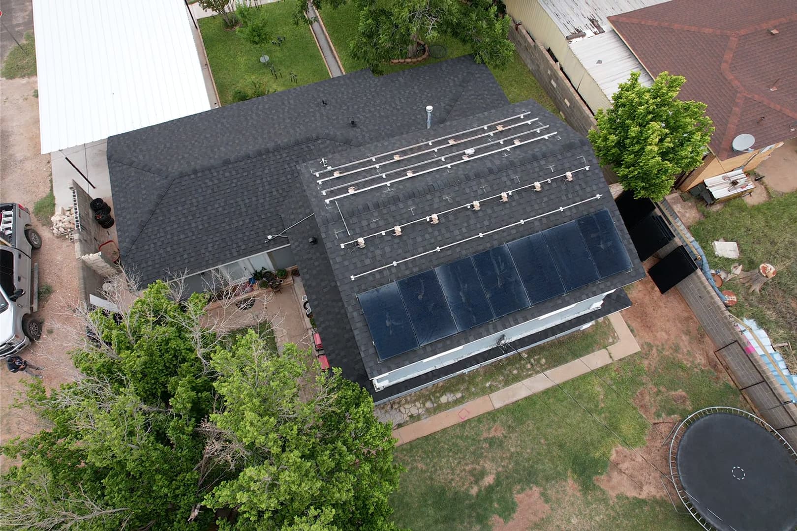 Gallery photos for Roof Replacement and Solar Detach Reset in Crane TX: Image #2