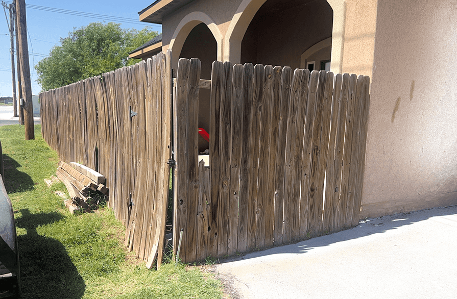 Wood Fence Torn Out and Replaced With Metal in Odessa TX image